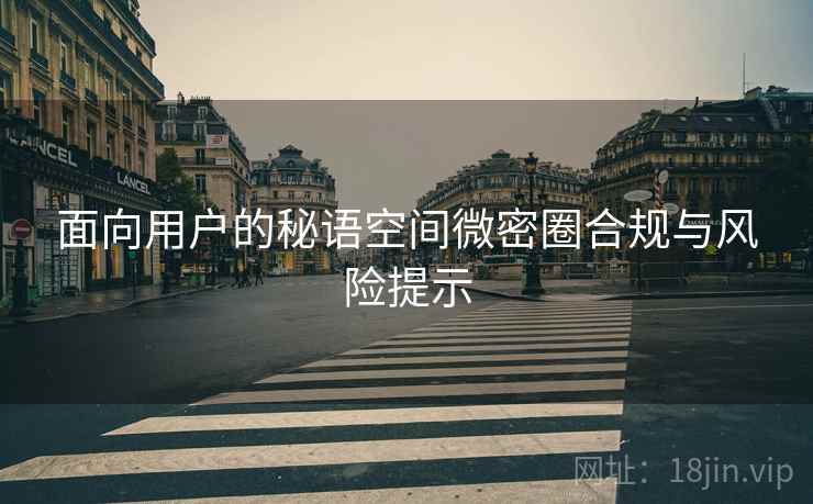 面向用户的秘语空间微密圈合规与风险提示