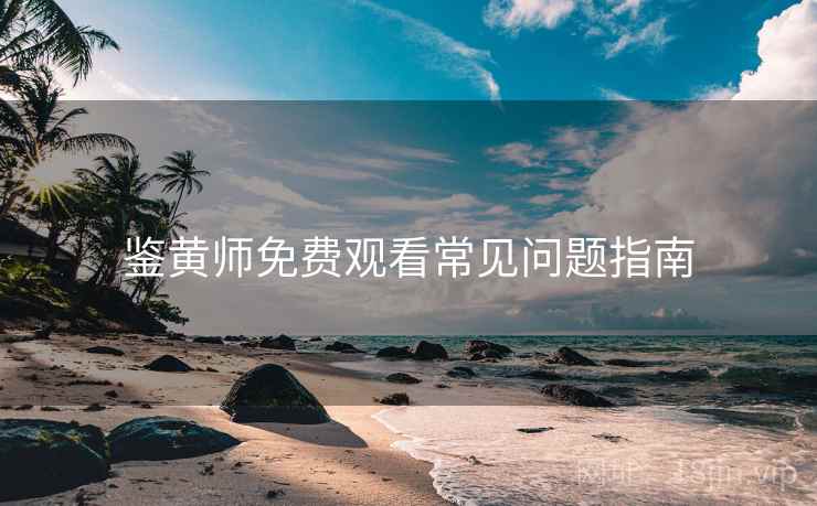 鉴黄师免费观看常见问题指南