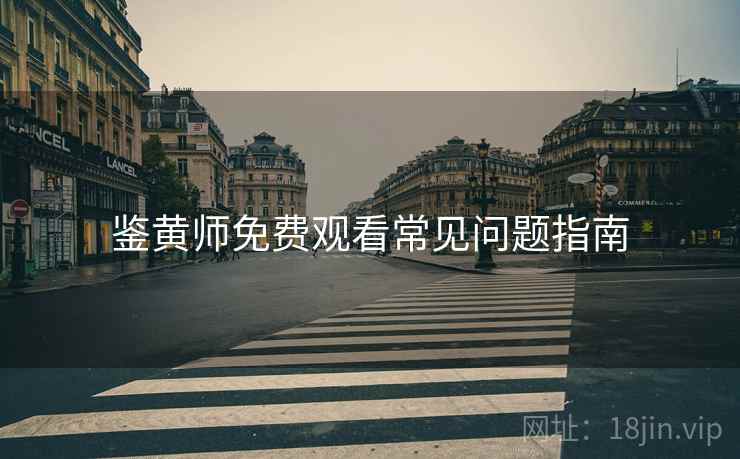 鉴黄师免费观看常见问题指南