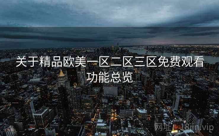 关于精品欧美一区二区三区免费观看功能总览