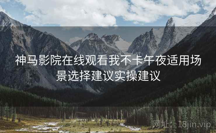 神马影院在线观看我不卡午夜适用场景选择建议实操建议
