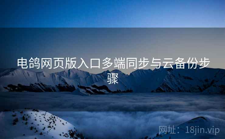 电鸽网页版入口多端同步与云备份步骤