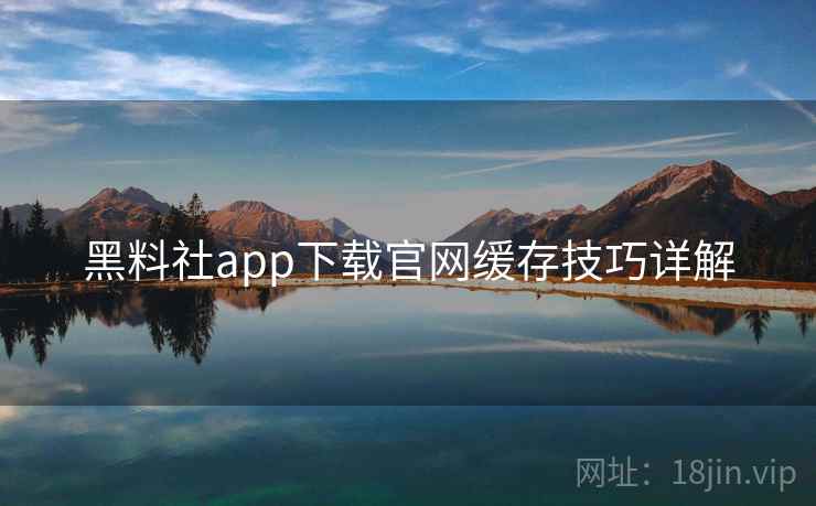 黑料社app下载官网缓存技巧详解