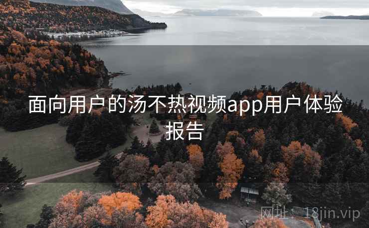 面向用户的汤不热视频app用户体验报告